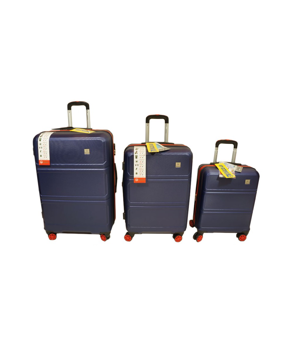 58€ | Maleta de cabina con fuelle expandible Benzi LasMaletas.es Color Azul marino Tamaño Juego de 3 maletas ABS